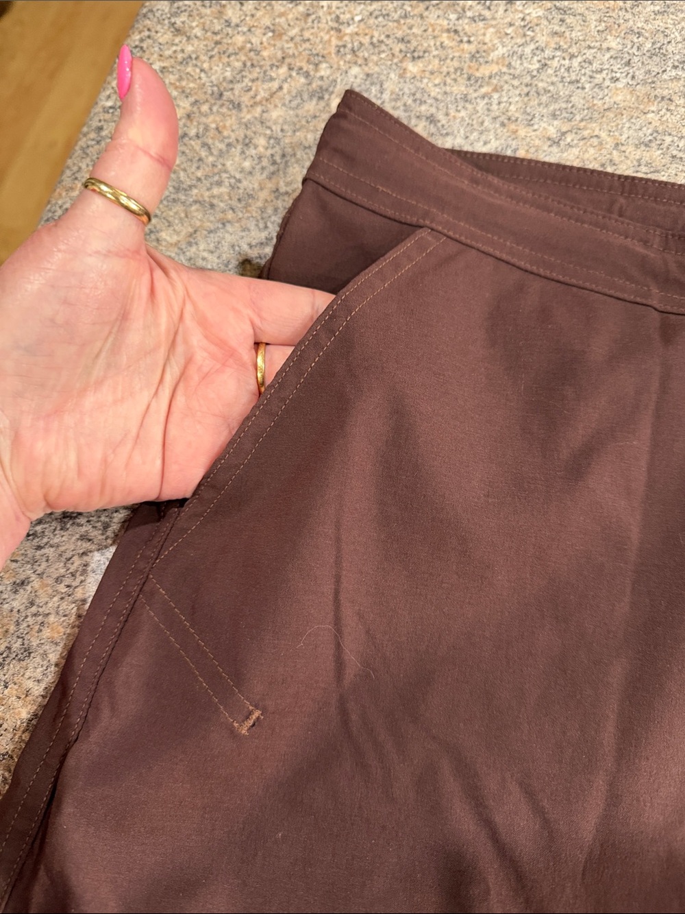 Prana Brown Drawstring Skirt size small - Picture 3 of 9